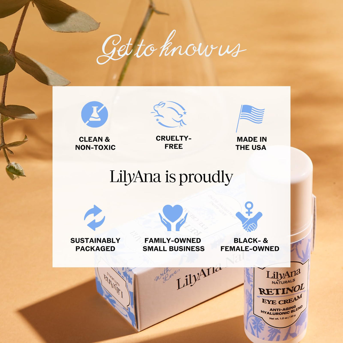 LilyAna Naturals jar on bathroom counter in morning skincare routine