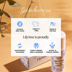 LilyAna Naturals jar on bathroom counter in morning skincare routine