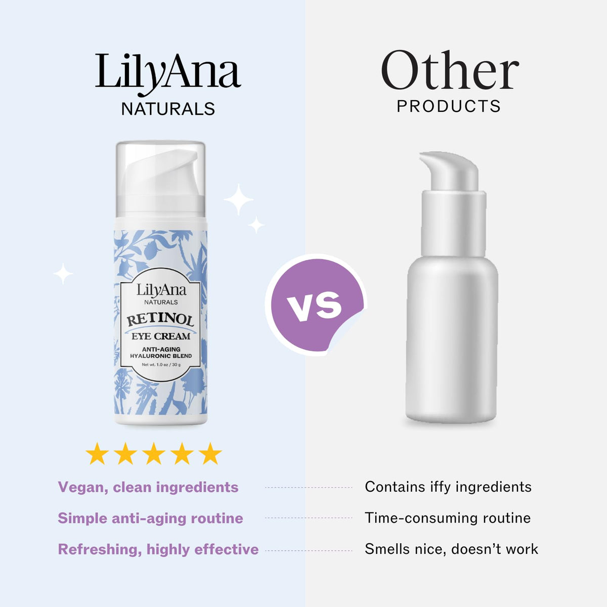 LilyAna Naturals open jar showing creamy texture and quick absorption
