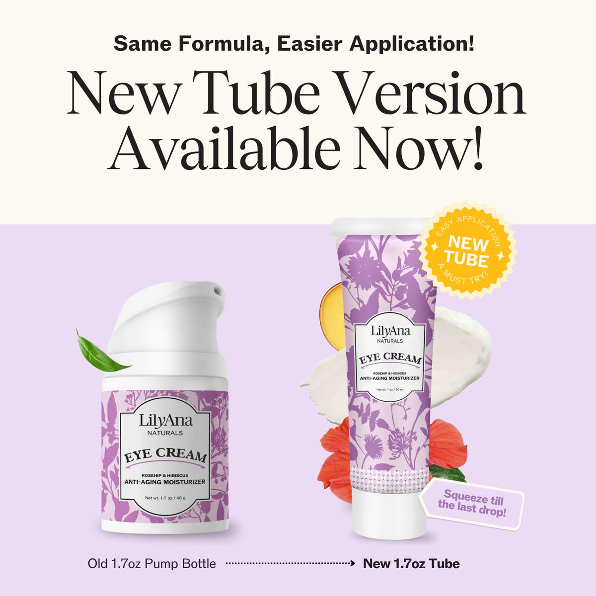 LilyAna Naturals tube with cap open showing applicator and easy dispensing