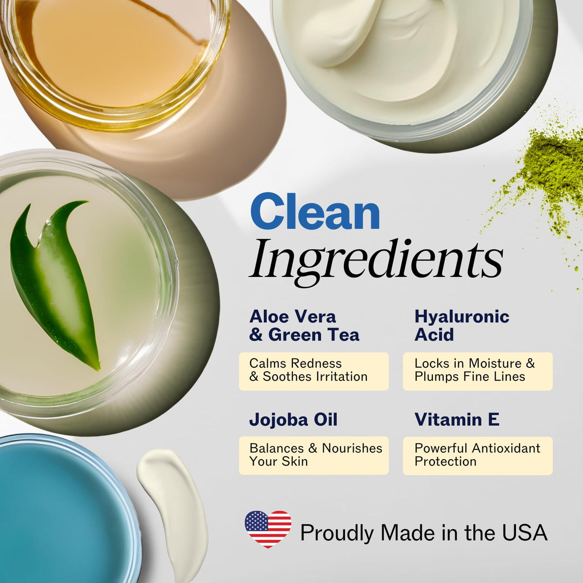 LilyAna Naturals ingredient label highlighting retinol, hyaluronic acid benefits