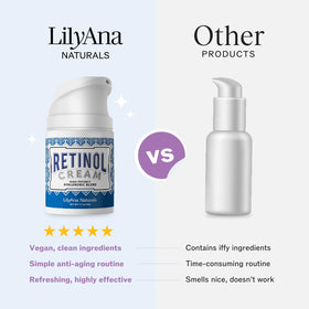LilyAna Naturals woman applying cream to neck showcasing firming and smoothing benefit