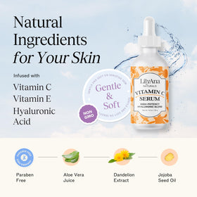 LilyAna Naturals serum texture on skin showing lightweight absorption