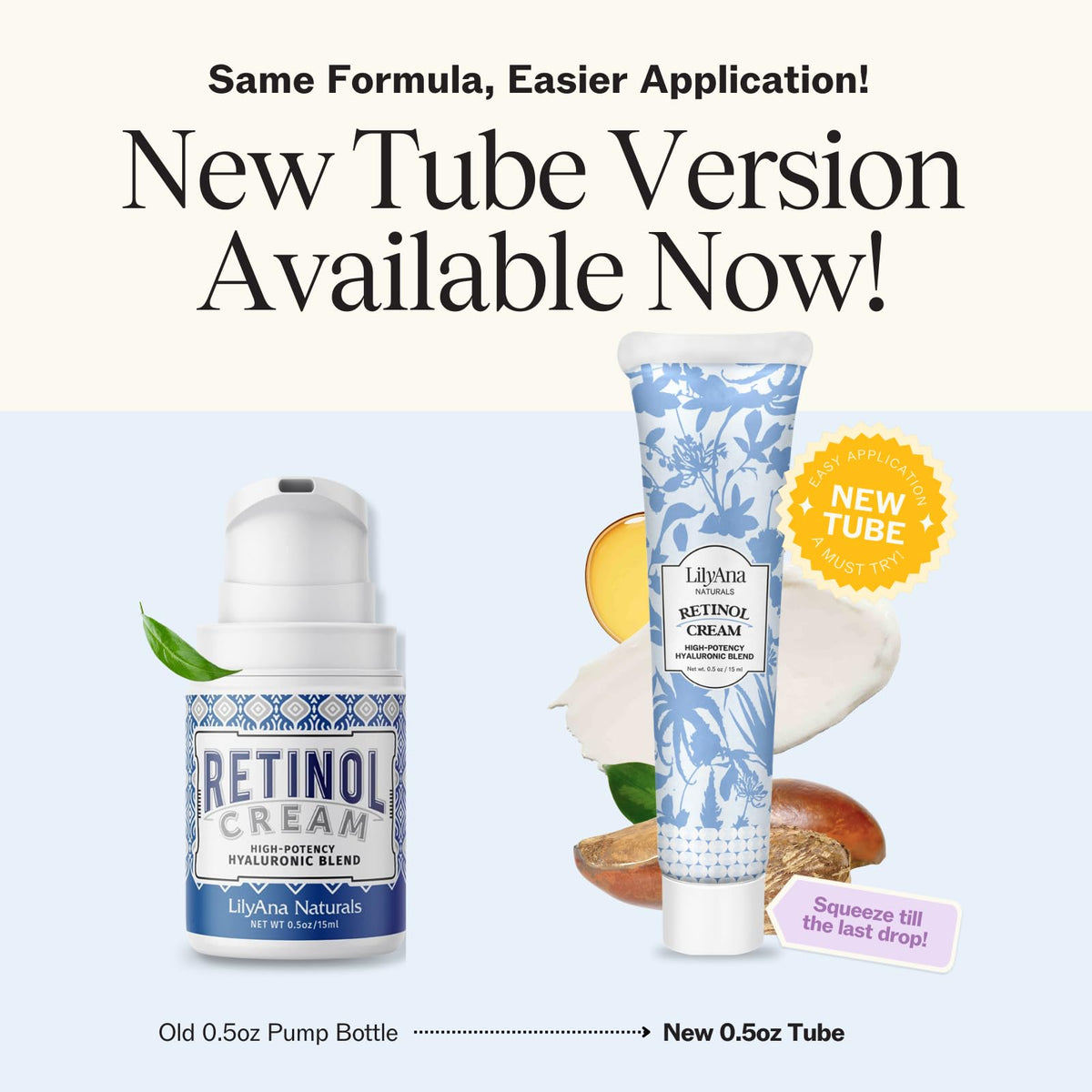LilyAna Naturals cream texture close-up highlighting smooth hydration and lightweight finish