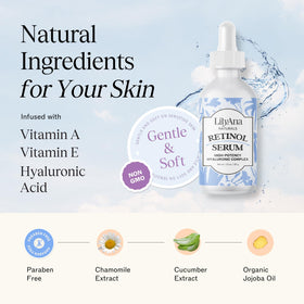LilyAna Naturals close-up of serum texture absorbing into skin