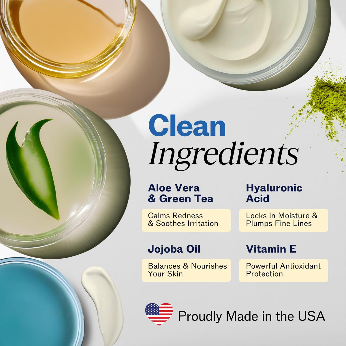 LilyAna Naturals jar top with visible ingredient icons conveying nourishing actives