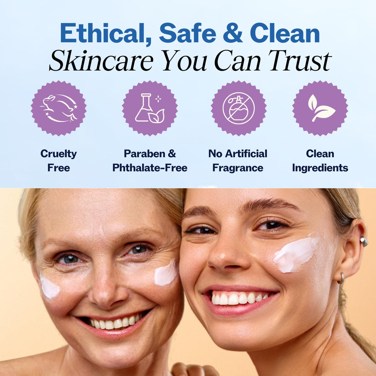 LilyAna Naturals product label close-up showing clean, non-toxic ingredient claims