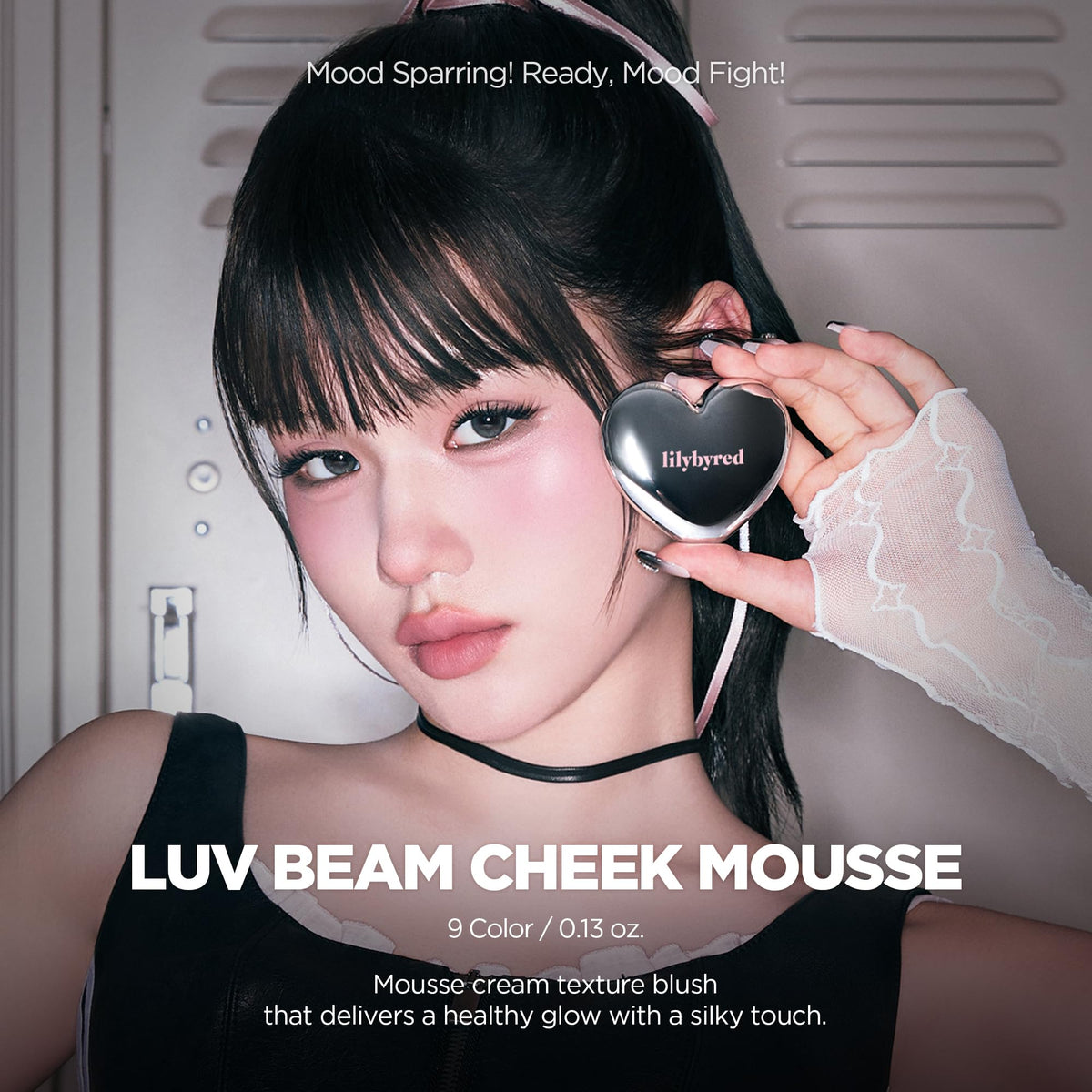 lilybyred open heart mousse top view revealing airy cream texture for easy blending