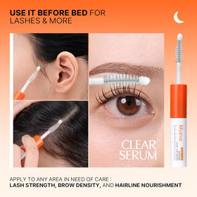 lilyeve night application demonstrating nourishing bedtime lash care