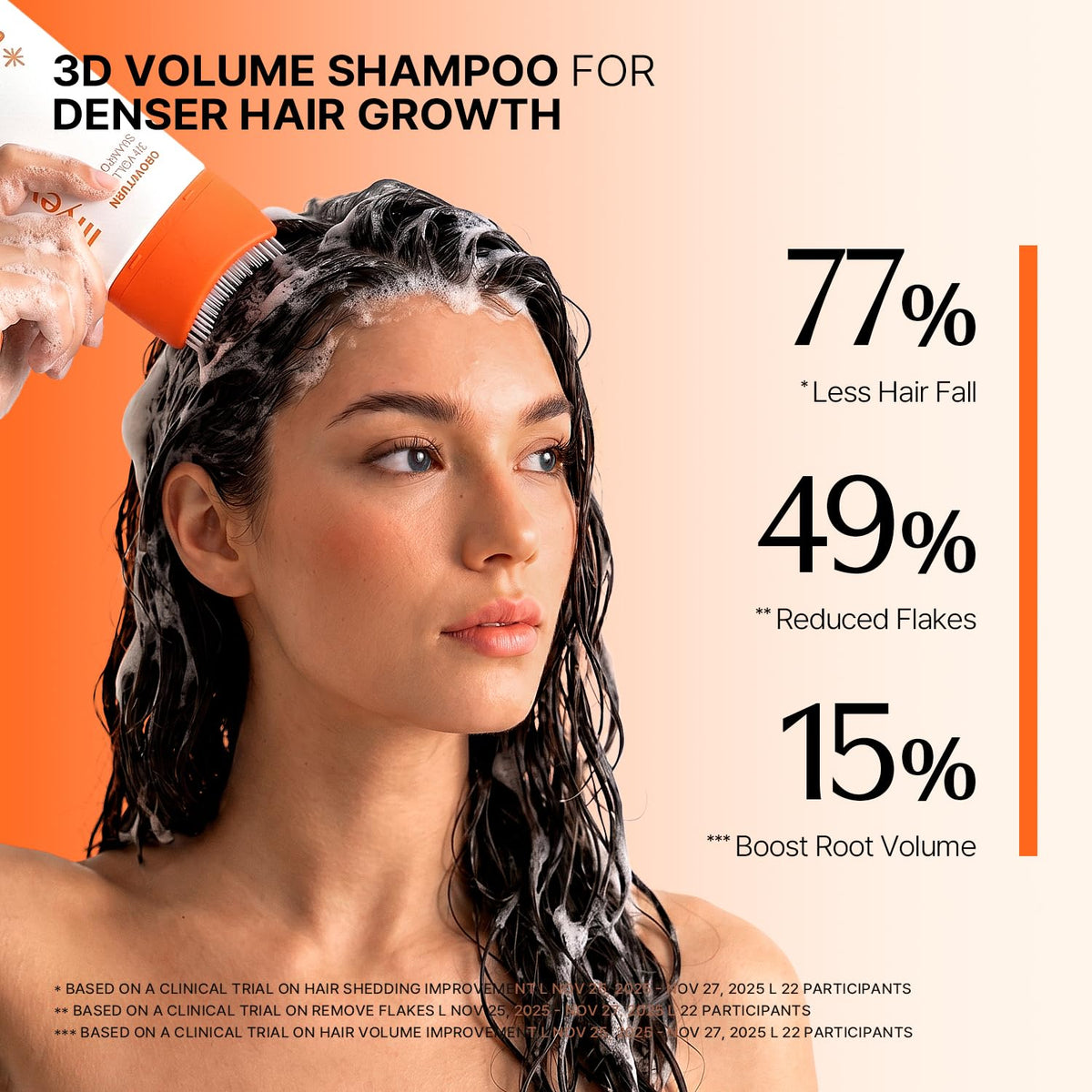 lilyeve shampoo pouring texture showing lightweight, non-greasy finish