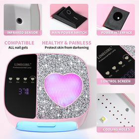 LimeGirl charging port and cable detail emphasizing rechargeable battery