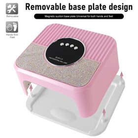 LimeGirl lamp with hand under infrared sensor for automatic hands-free activation