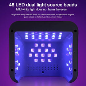 LimeGirl close-up of 45 LED array highlighting even 360-degree cure coverage