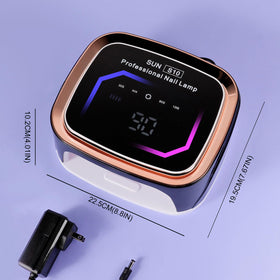 LimeGirl LCD touchscreen illuminated displaying timers and battery prompt for easy control