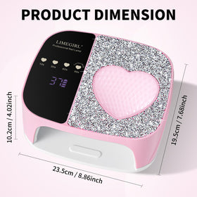 LimeGirl next to hand for scale showing portable cordless convenience