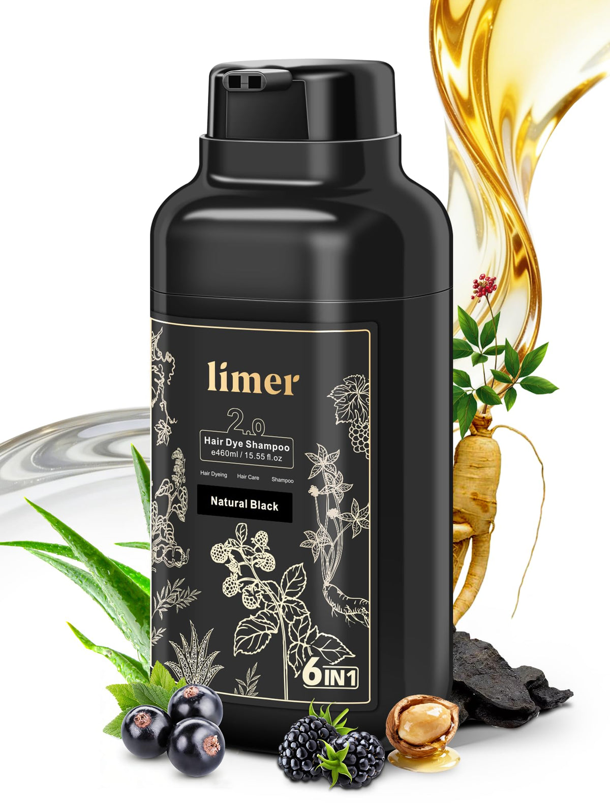 Limer front packaging 460ml showing bottle and benefits