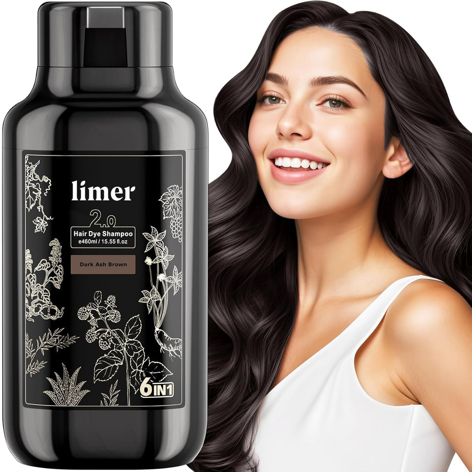 Limer front packaging showing dark ash brown color and benefits