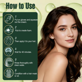 Person applying Limer shampoo in bathroom demonstrating simple at-home coloring
