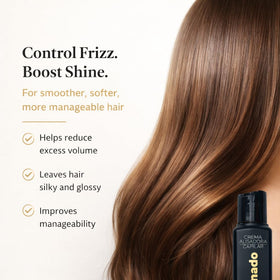 Lina Zapata before and after comparison with reduced frizz
