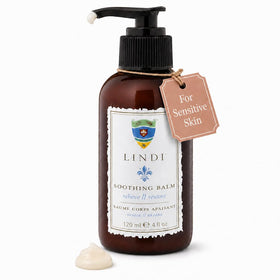 Lindi Skin jar front view showing calming packaging and product name benefit: trusted hydration