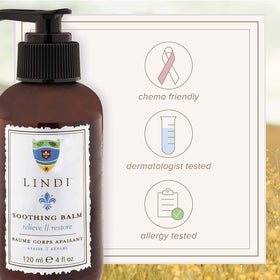 Lindi Skin 4 oz jar beside a coin to show scale and convenient portable use benefit
