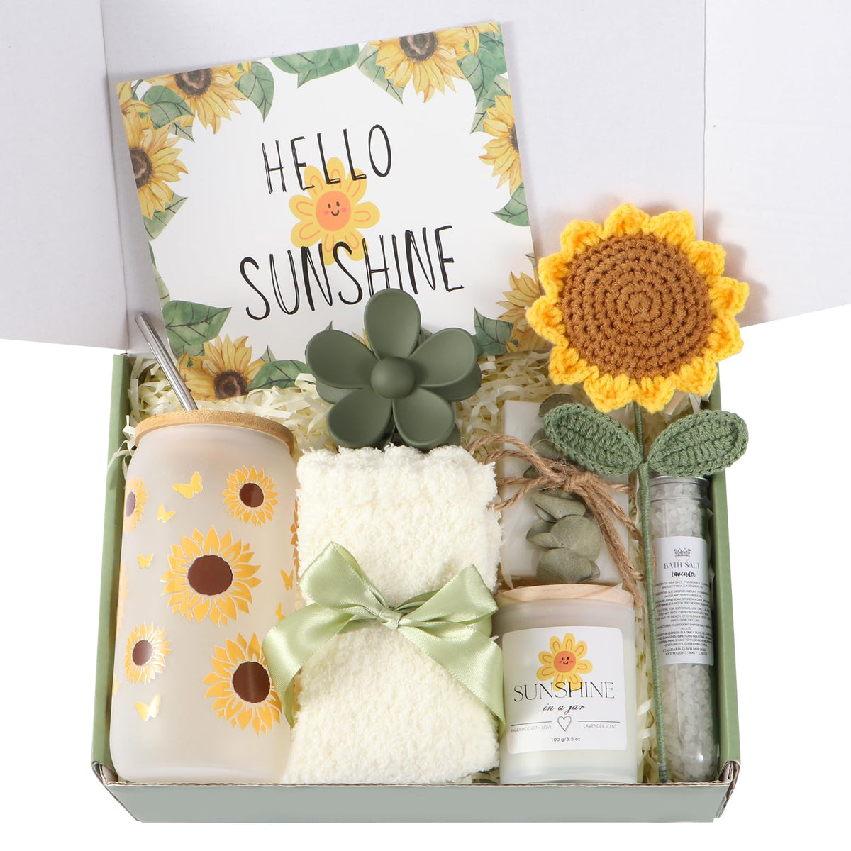linsuiyyds sunflower gift box front view showing cheerful presentation and easy gifting