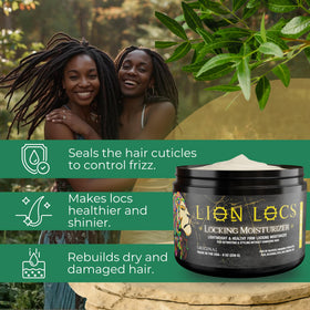 Before and after retwist with Lion Locs demonstrating defined roots