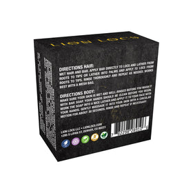 Lion Locs label close-up showing pH-balanced, color-safe formula