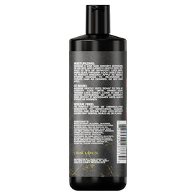 Lion Locs bottle on bathroom shelf in lifestyle setting for routine use