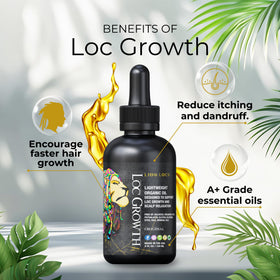Lion Locs dropper close-up dispensing oil to control precise scalp application