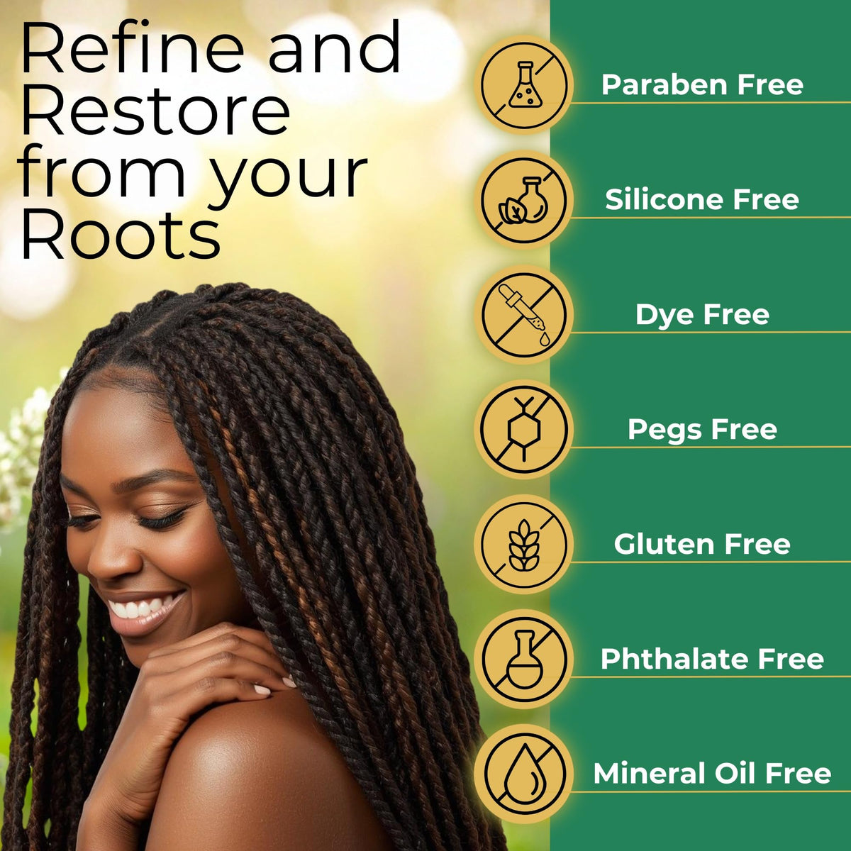 Lion Locs being used on dreadlocks illustrating residue-free rinse