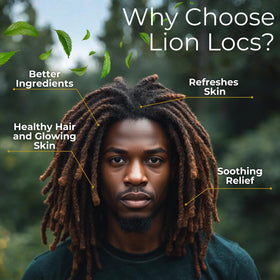Lion Locs facial mist application on skin for gentle toning