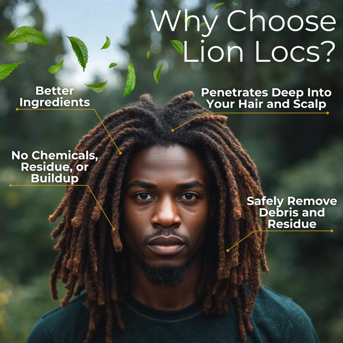 Lion Locs 8oz bottle beside a ruler for accurate size perception