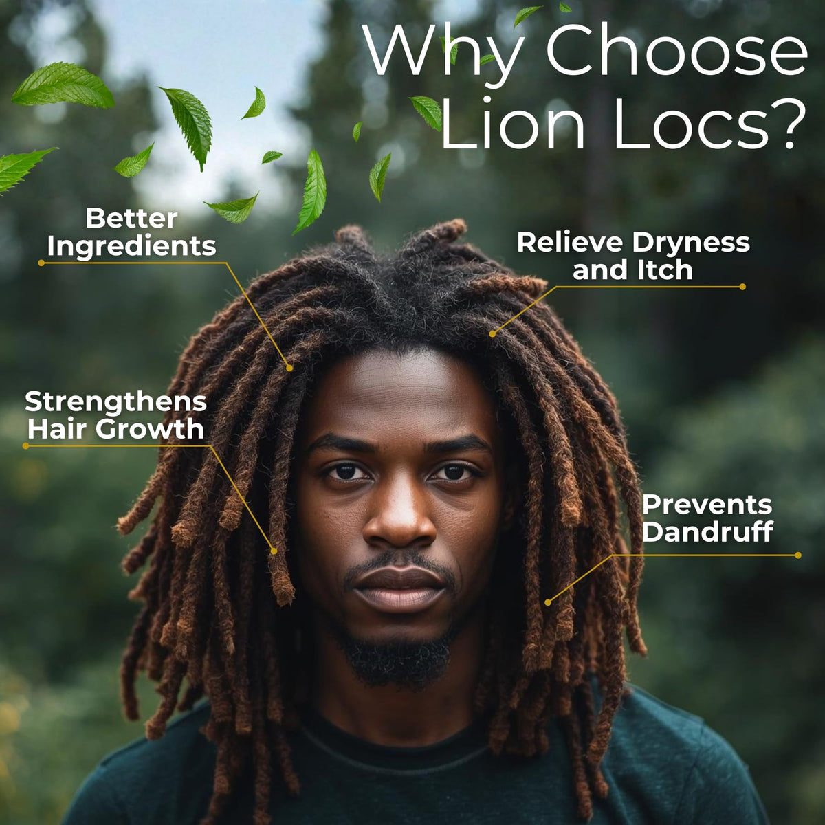 Lion Locs bottle next to hand to show 4oz size and travel-friendly convenience