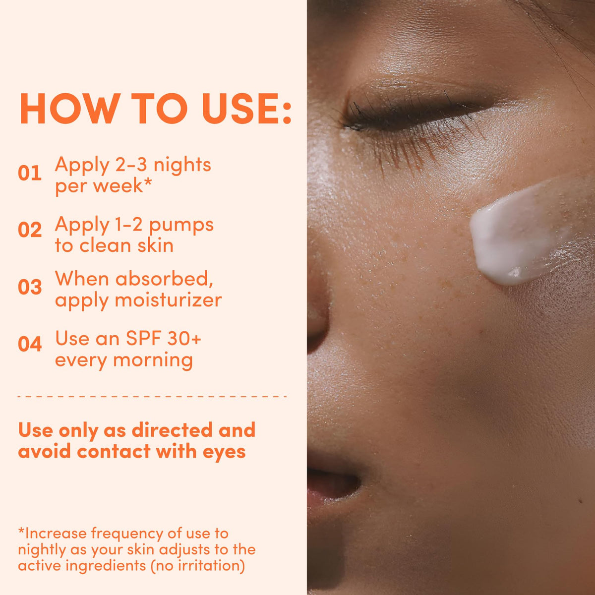 LION POSE ingredient panel label showing acids blend and formulation transparency