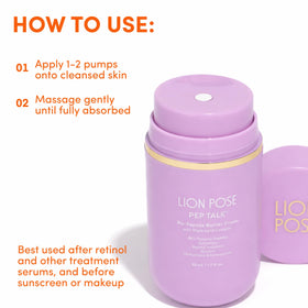 LION POSE ingredients label detail focusing on Vegan Bio-Placenta and ceramides benefits