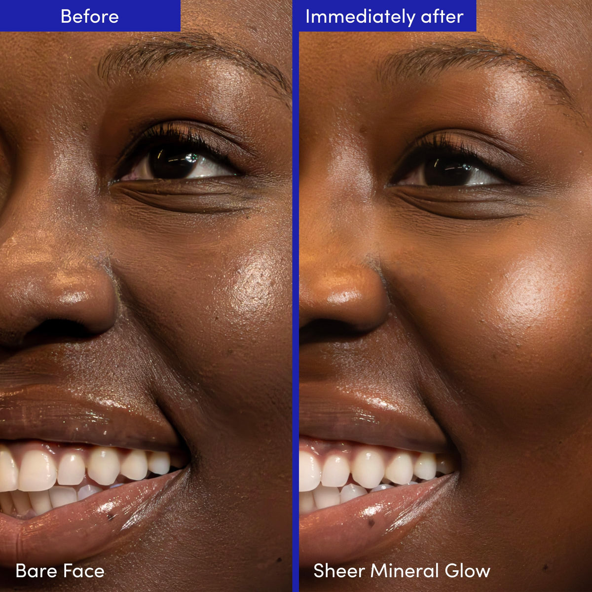 Lion Pose UNGHOSTED ingredients label highlighting zinc oxide and squalane