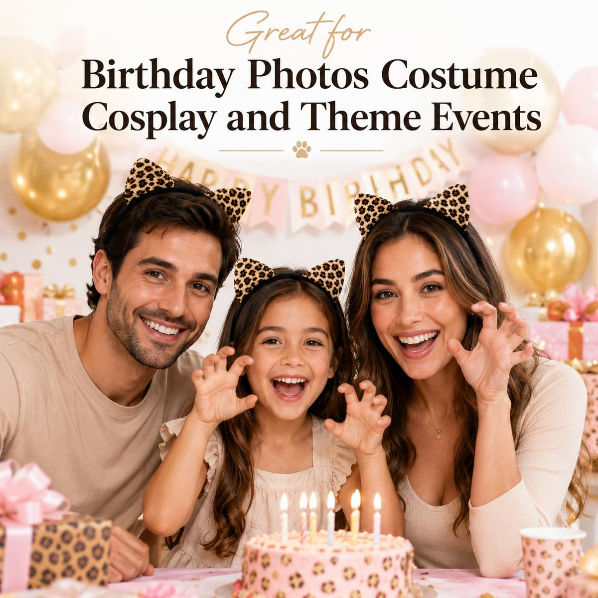 LIONSOUL flat-lay of headbands with party décor for instant styling ideas