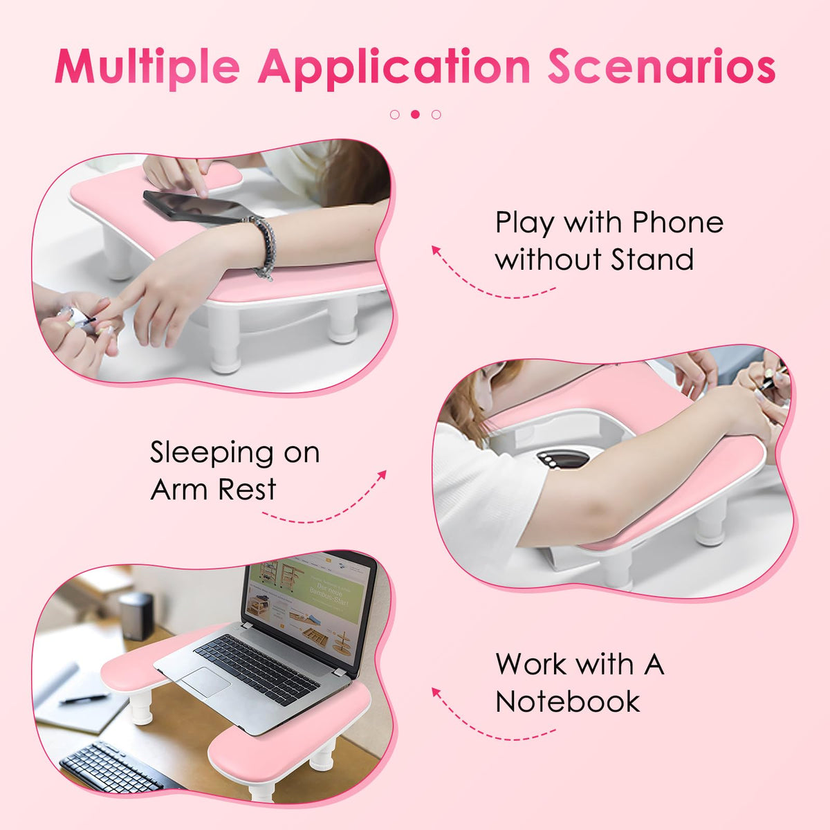LIONVISON adjustable height demo with bracket rotation showing ergonomic wrist alignment benefit