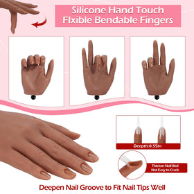 LIONVISON flexible fingers demonstration positioned for nail filing benefit