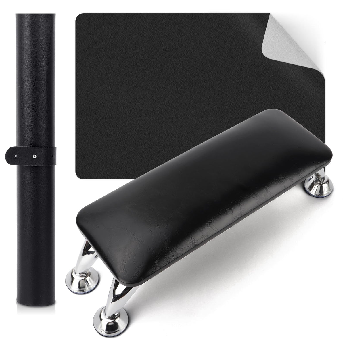 LIONVISON front view of arm rest and mat showing organized workstation benefit