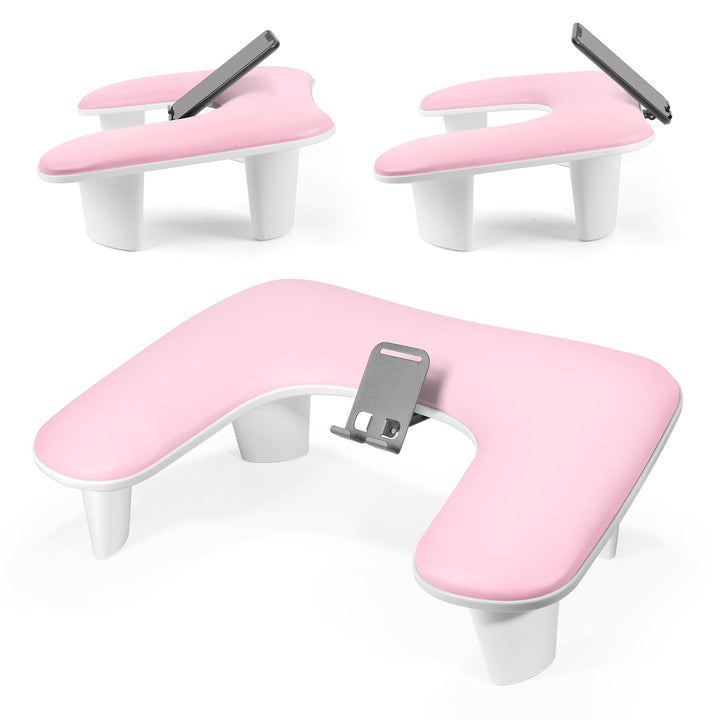 LIONVISON front view of pink arm rest showing ergonomic shape and comfort