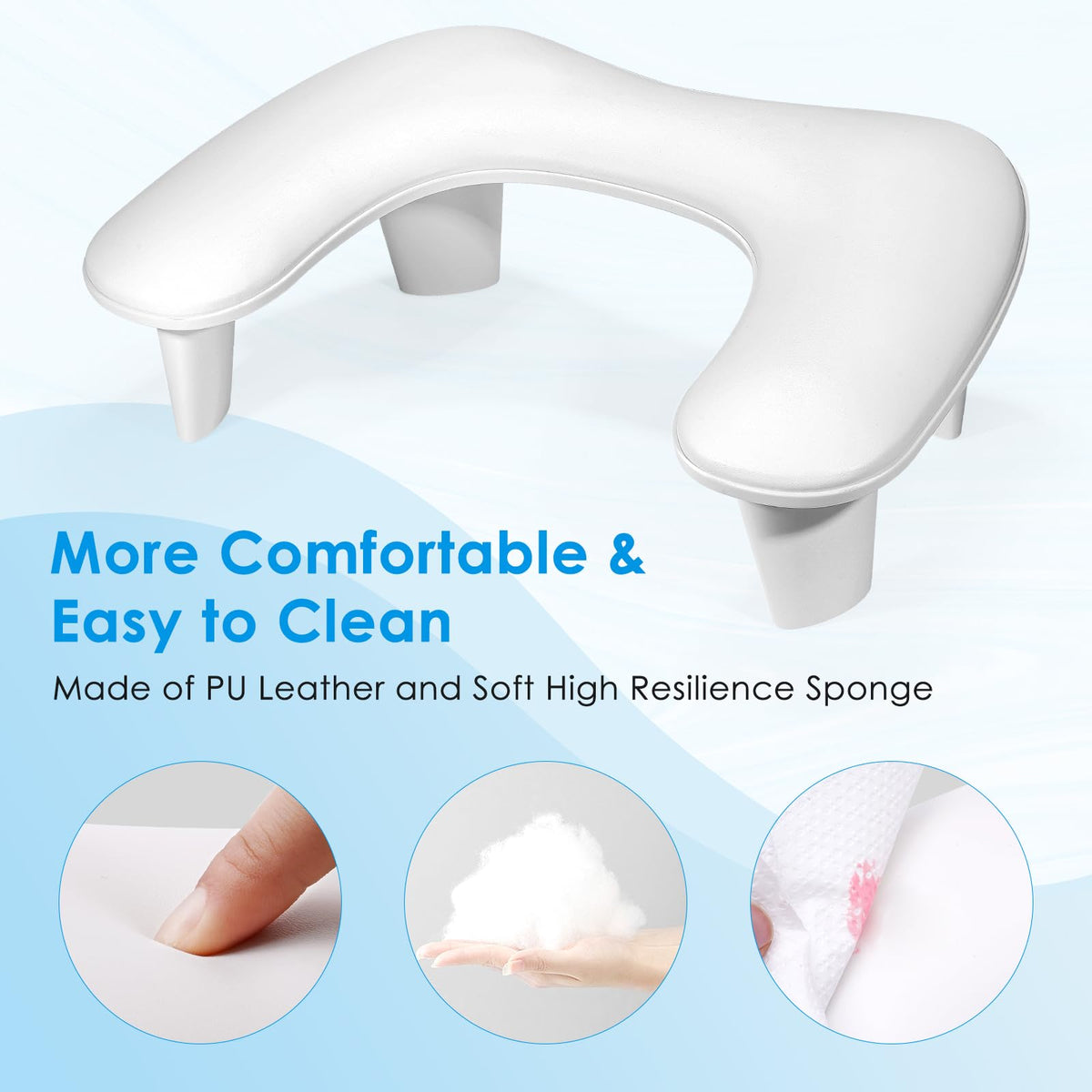 LIONVISON hand resting on pillow illustrating stable support for nail work