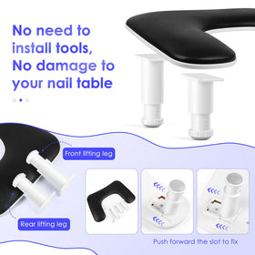 LIONVISON height adjustment mechanism demonstrating three-level ergonomic customization