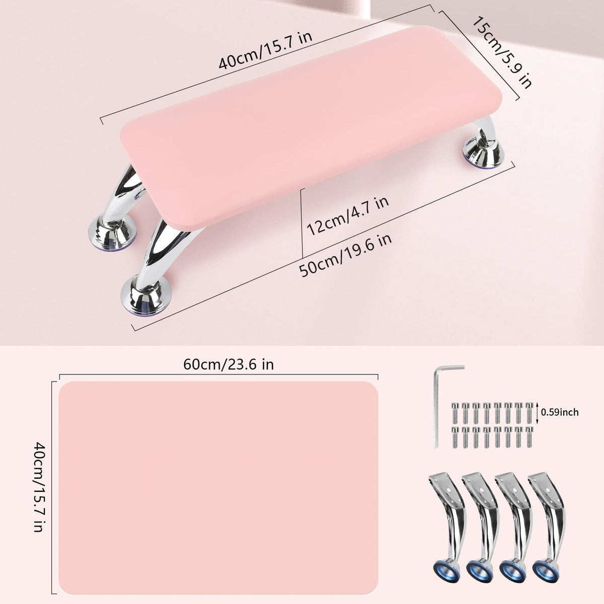 LIONVISON nail mat flat on table protecting surface from spills