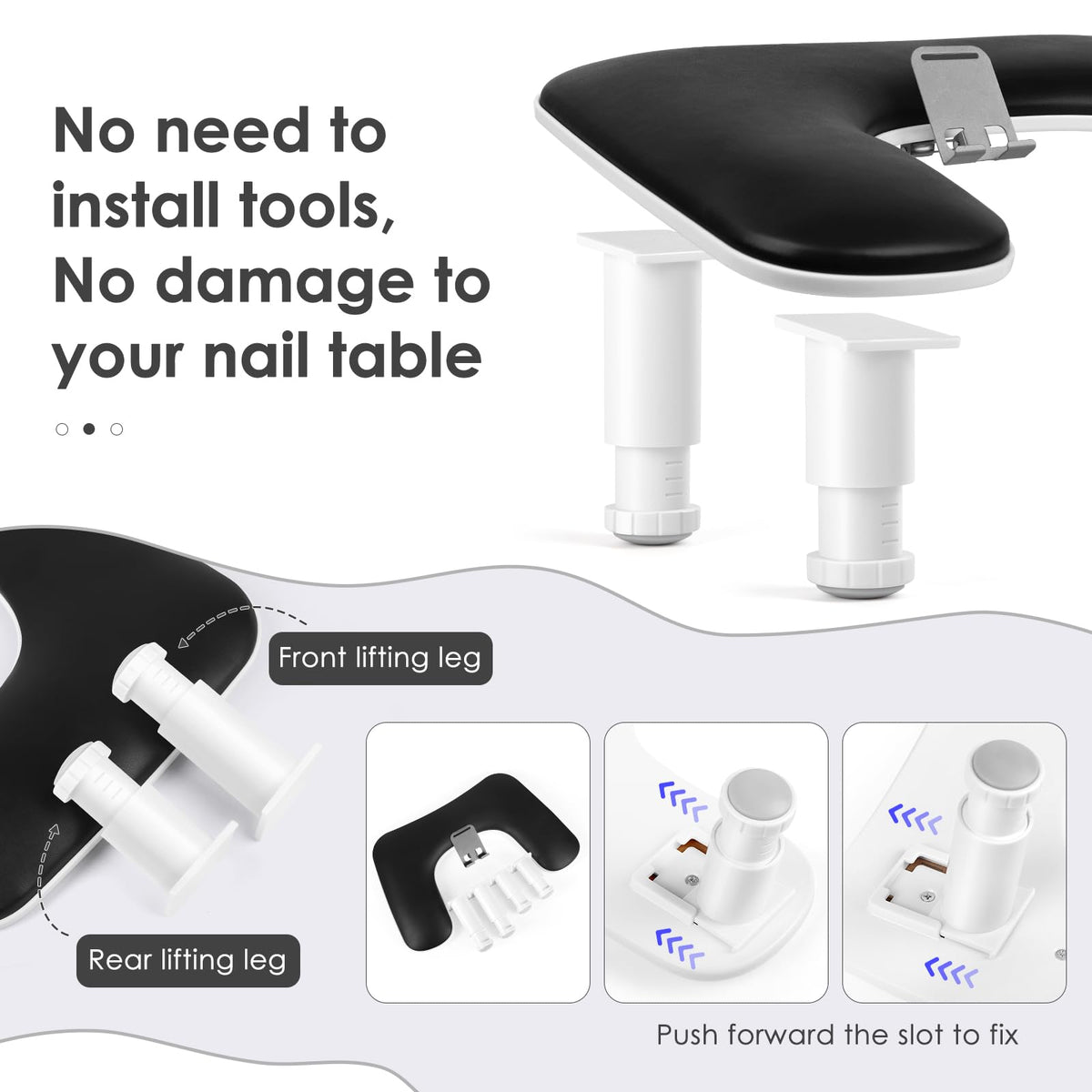 LIONVISON rotating phone holder detail for hands-free tutorials and client entertainment
