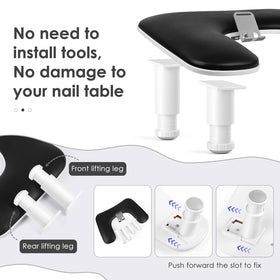 LIONVISON rotating phone holder detail for hands-free tutorials and client entertainment