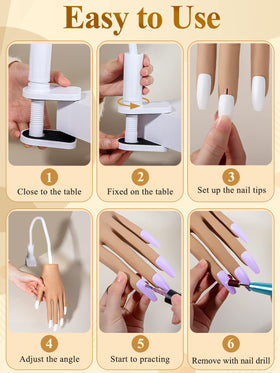 LIONVISON full set of 100 practice nails included for immediate use