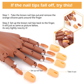 LIONVISON removable nail tip stack illustrating secure-fitting replacement tips for repeated practice