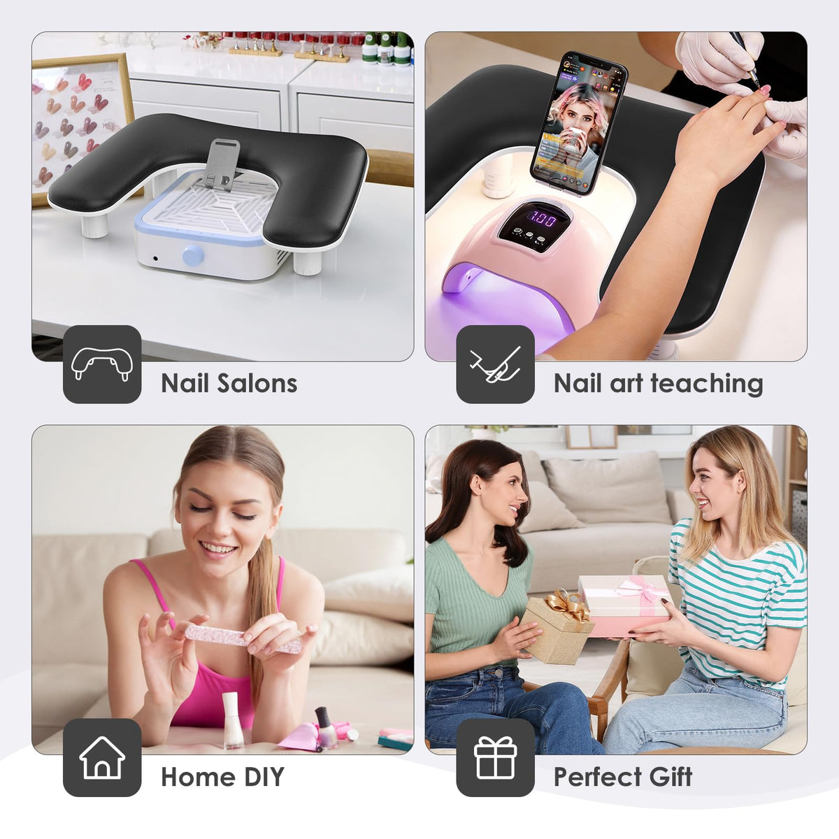LIONVISON arm rest in salon setting demonstrating professional comfort and tidy station
